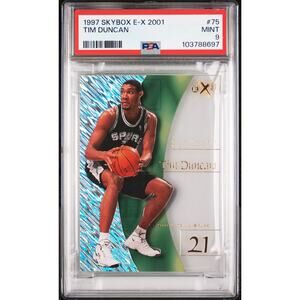 1997 Skybox E-X 2001 #75 Tim Duncan RC PSA 9 San Antonio Spurs